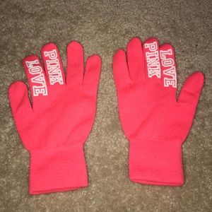 Pink gloves